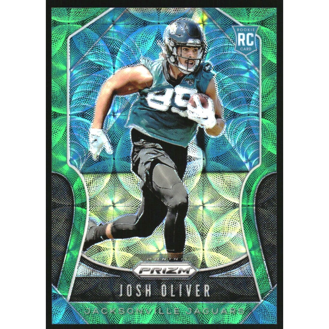 2019 Panini Prizm Prizms Green Scope #371 Josh Oliver. rookie card picture