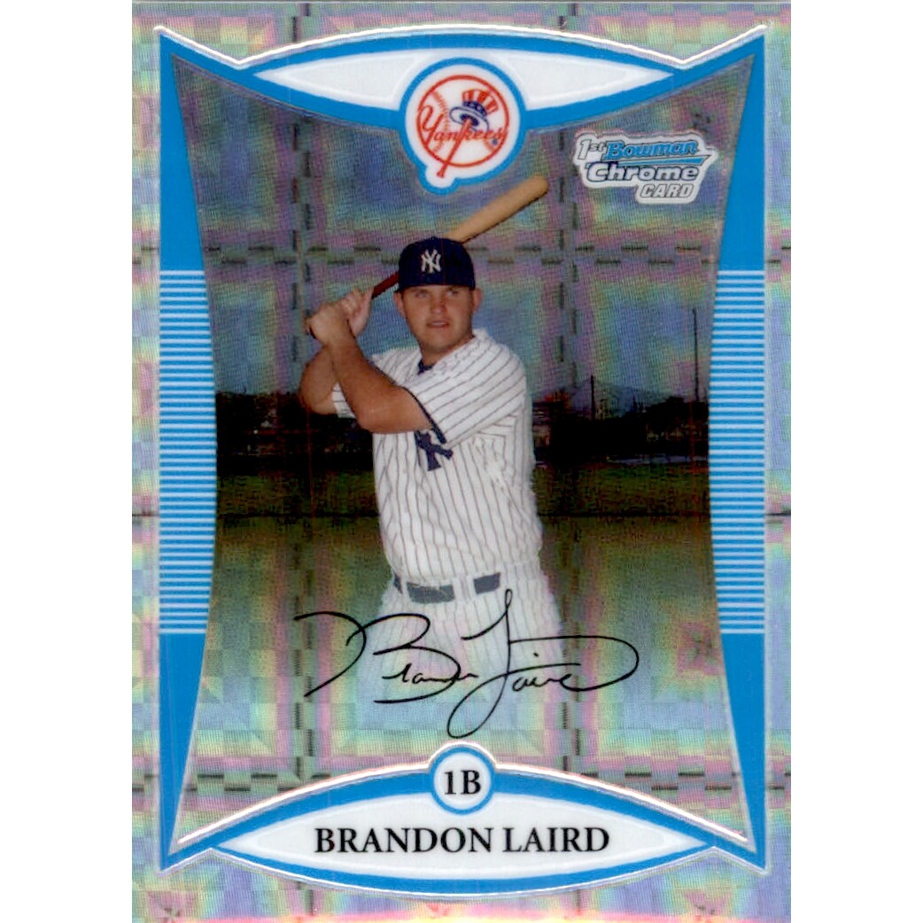 2008 Bowman Chrome Prospects X-Fractors #BCP225 Brandon Laird. rookie card picture