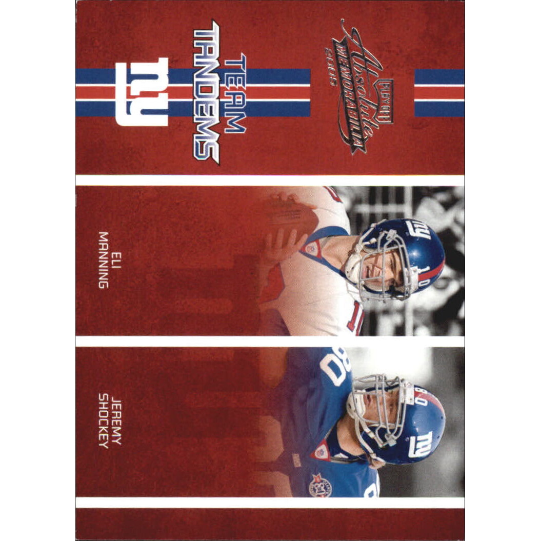 2005 Absolute Memorabilia Team Tandems #17 Eli Manning/Jeremy Shockey