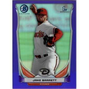 2014 Bowman Chrome Prospects Purple Refractors #BCP11 Jake Barrett