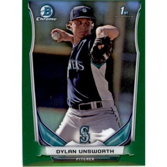 2014 Bowman Chrome Mini Factory Set Green Refractors #13 Dylan Unsworth