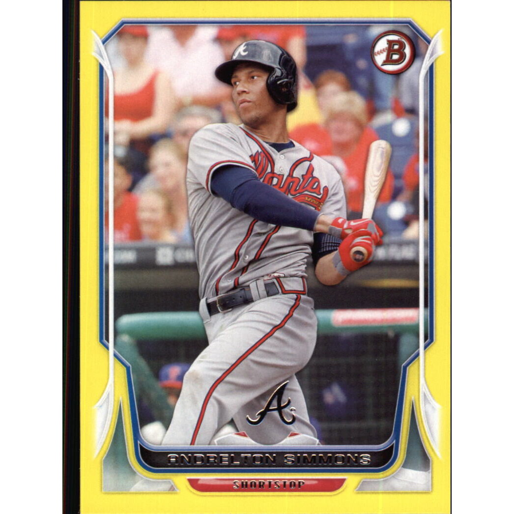 2014 Bowman Yellow #11 Andrelton Simmons
