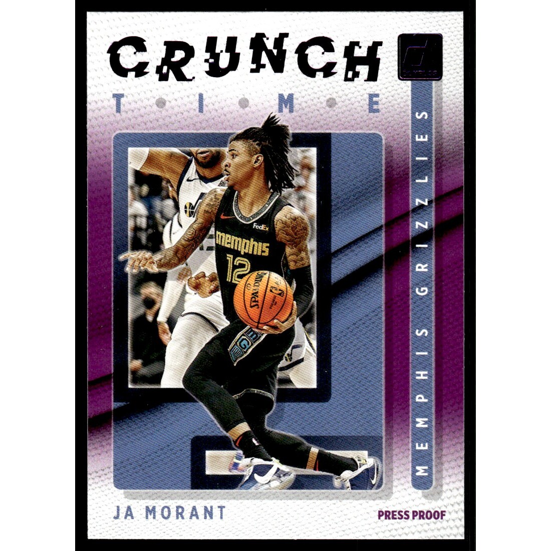 2021-22 Donruss Crunch Time Press Proof Purple #16 Ja Morant
