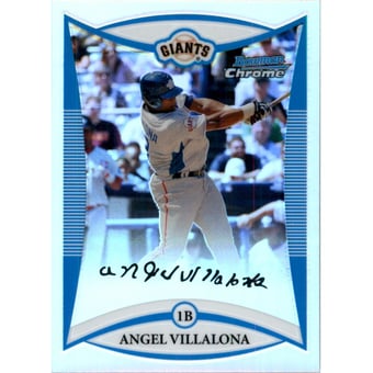 2008 Bowman Chrome Draft Prospects Refractors #BDPP107 Angel Villalona FG