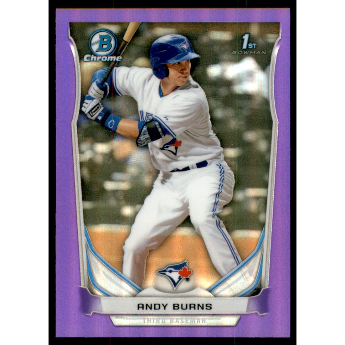 2014 Bowman Chrome Prospects Series 2 Purple Refractors #BCP22 Andy Burns. rookie card picture