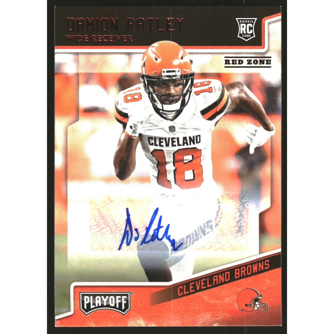2018 Playoff Rookie Autographs Red Zone #273 Damion Ratley