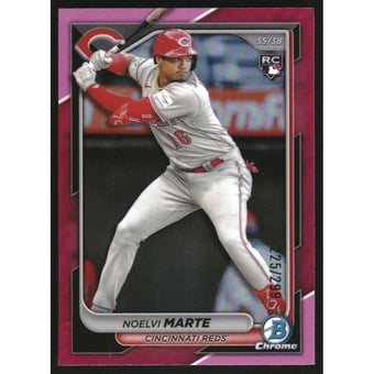 2024 Bowman Chrome Fuchsia Refractors #4 Noelvi Marte