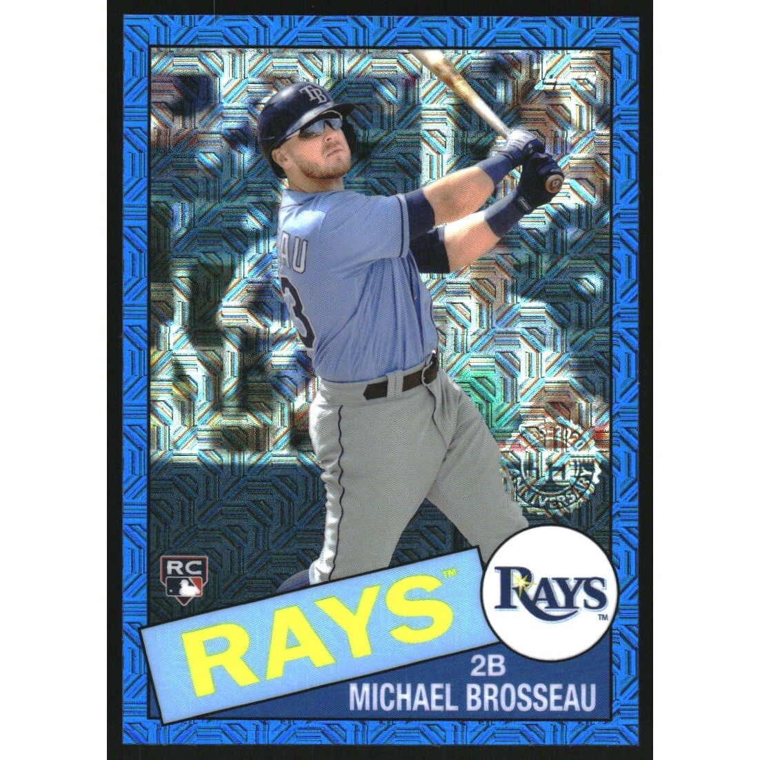 2020 Topps Update '85 Topps Silver Pack Chrome Blue Refractors #CPC8 Michael Brosseau. rookie card picture
