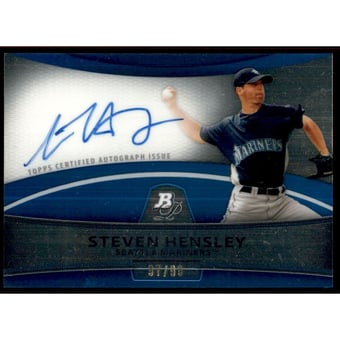 2010 Bowman Platinum Prospect Autographs Blue Refractors #SH Steven Hensley