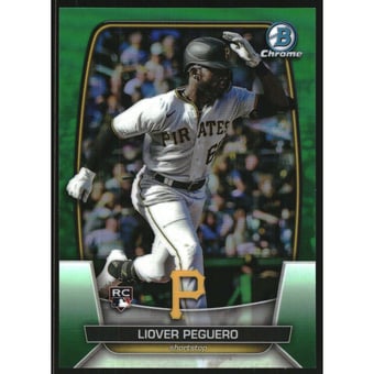 2023 Bowman Chrome Green Refractors #72 Liover Peguero