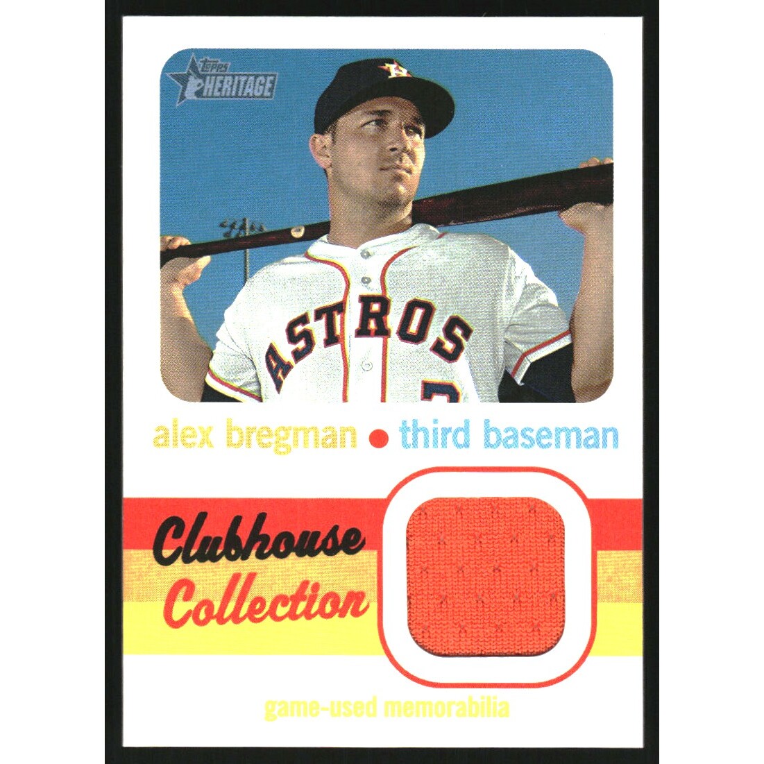 2020 Topps Heritage Clubhouse Collection Relics #CCRAB Alex Bregman