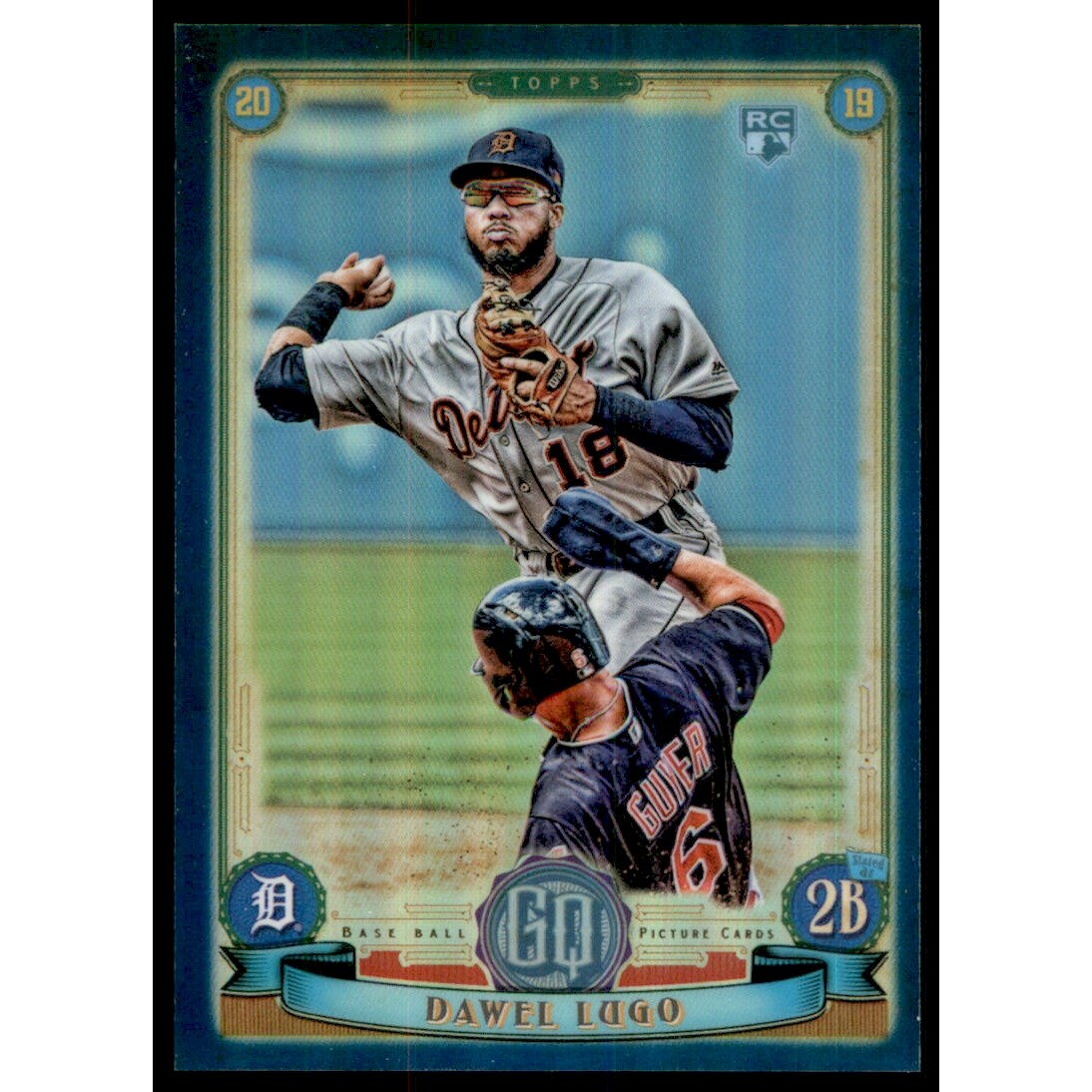 2019 Topps Gypsy Queen Chrome Box Toppers Indigo Refractors #29 Dawel Lugo. rookie card picture