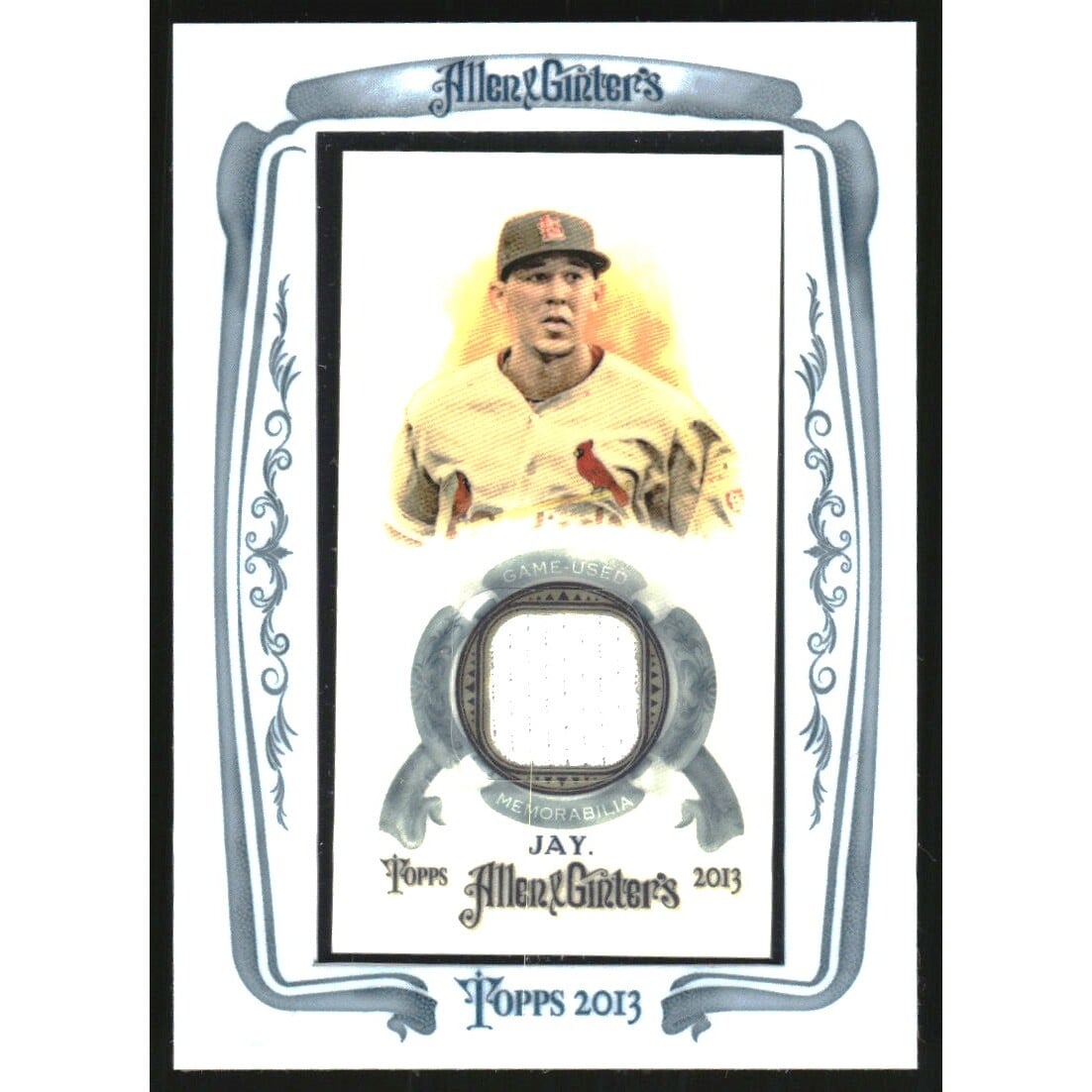 2013 Topps Allen and Ginter Framed Mini Relics #JJ Jon Jay. rookie card picture