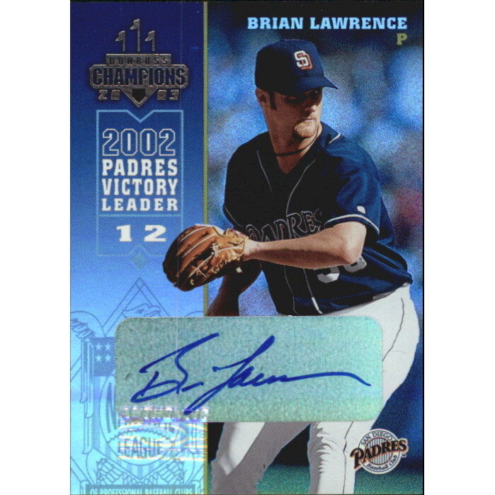 2003 Donruss Champions Autographs #214 Brian Lawrence/500