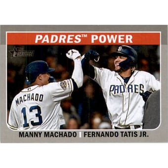 2019 Topps Heritage Combo Cards #CC1 Fernando Tatis Jr./Manny Machado
