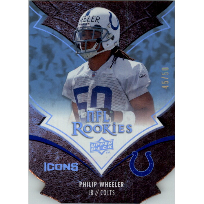 2008 Upper Deck Icons Blue Die Cut #178 Philip Wheeler/50