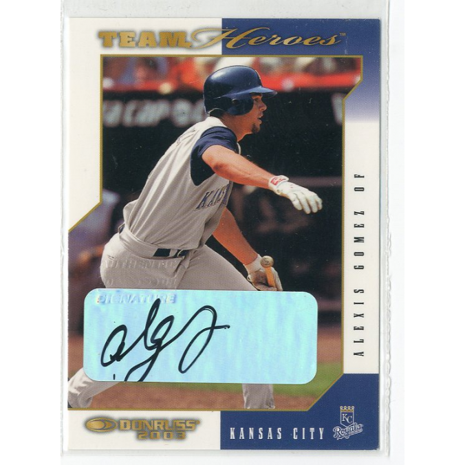 2003 Donruss Team Heroes Autographs #239 Alexis Gomez/165. rookie card picture