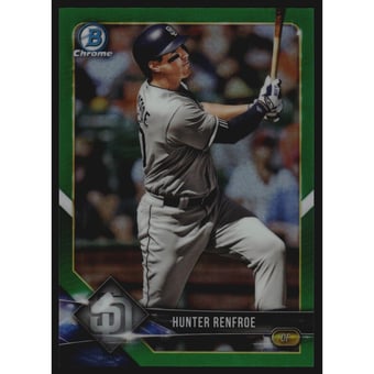 2018 Bowman Chrome Green Refractors #86 Hunter Renfroe