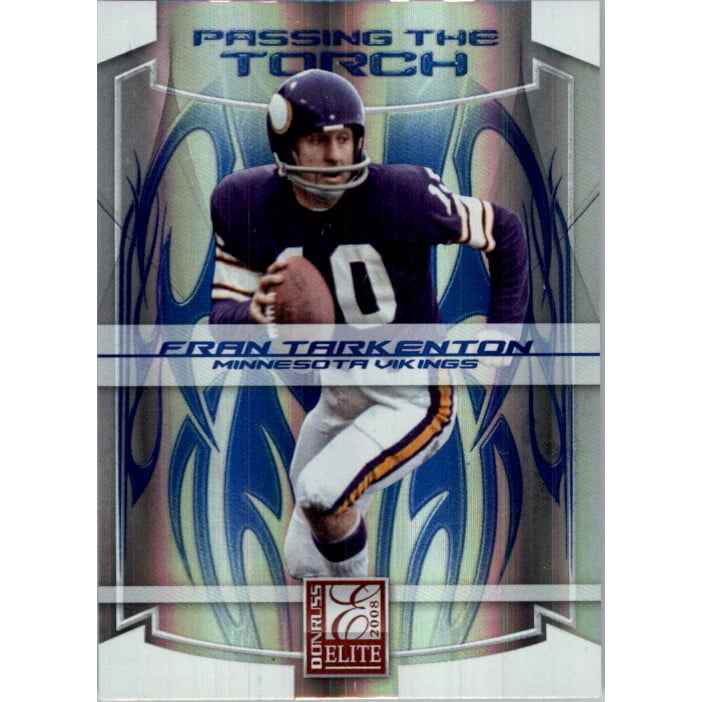 2008 Donruss Elite Passing the Torch Blue #7 Fran Tarkenton/Tarvaris Jackson. rookie card picture