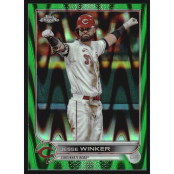 2022 Topps Chrome Sonic Green RayWave Refractors #21 Jesse Winker