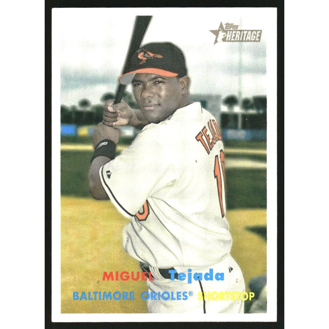2006 Topps Heritage #325A M.Tejada w/Bat SP
