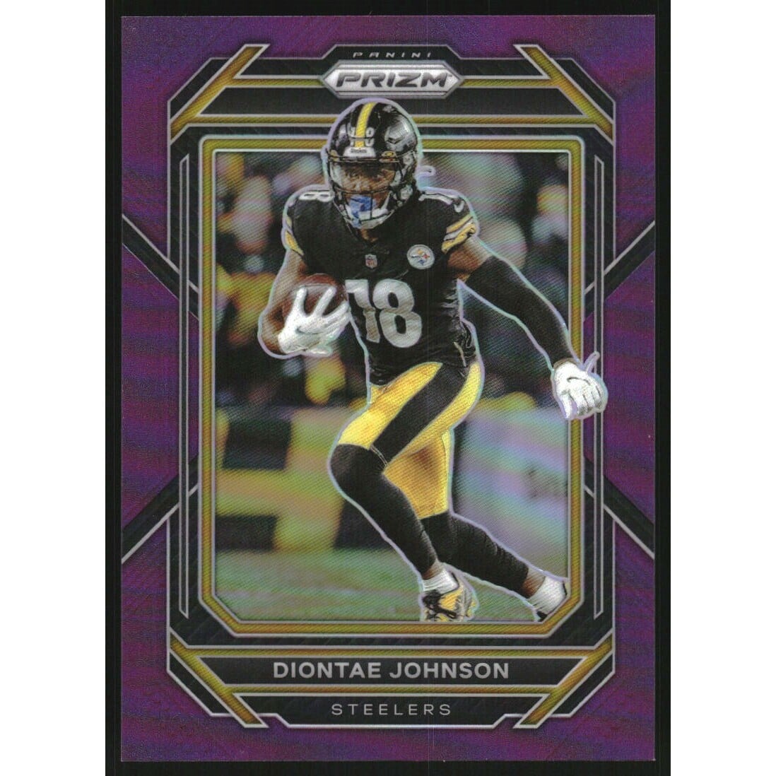 2022 Panini Prizm Prizms Purple #246 Diontae Johnson. rookie card picture
