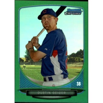 2013 Bowman Chrome Mini Green Refractors #189 Dustin Geiger
