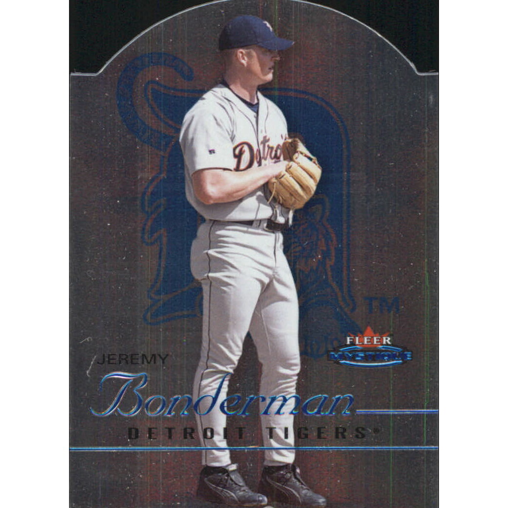 2003 Fleer Mystique Blue Die Cuts #96 Jeremy Bonderman RU. rookie card picture