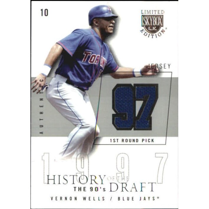 2004 SkyBox LE History Draft 90's Jersey Silver #VW Vernon Wells