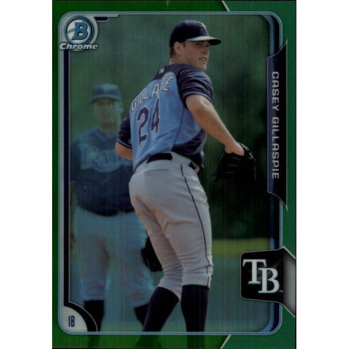 2015 Bowman Chrome Draft Green Refractors #4 Casey Gillaspie. rookie card picture