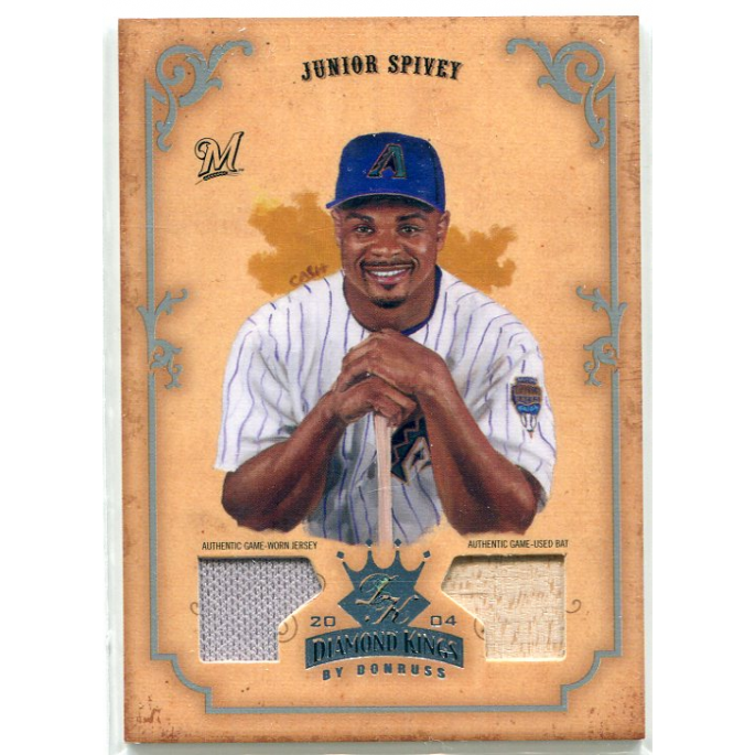 2004 Diamond Kings DK Materials Silver #92 Junior Spivey Bat-Jsy/50 2004 Diamond Kings DK Materials Silver #92 Junior Spivey Bat-Jsy/50