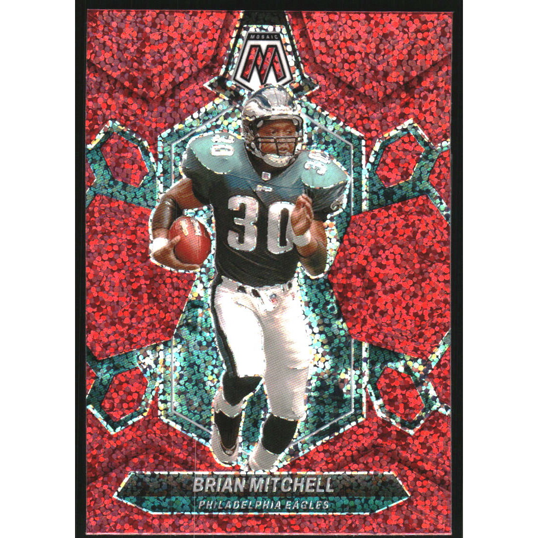 2024 Panini Mosaic Red Sparkle #227 Brian Mitchell 2024 Panini Mosaic Red Sparkle #227 Brian Mitchell