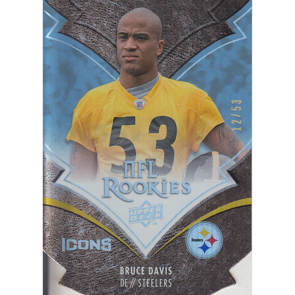 2008 Upper Deck Icons Blue Die Cut #111 Bruce Davis/53. rookie card picture