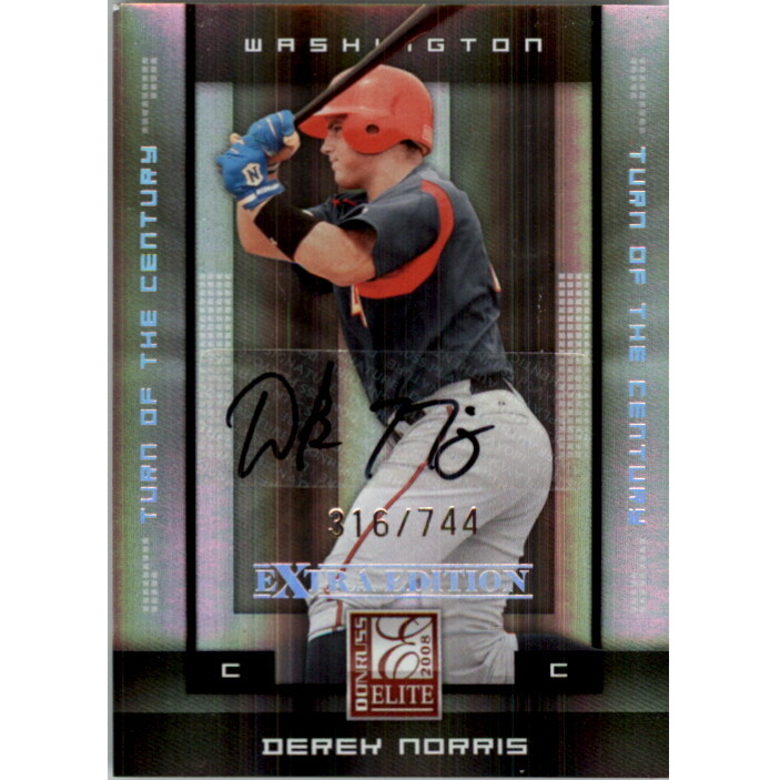2008 Donruss Elite Extra Edition Signature Turn of the Century #30 Derek Norris/744