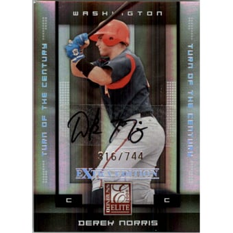 2008 Donruss Elite Extra Edition Signature Turn of the Century #30 Derek Norris/744