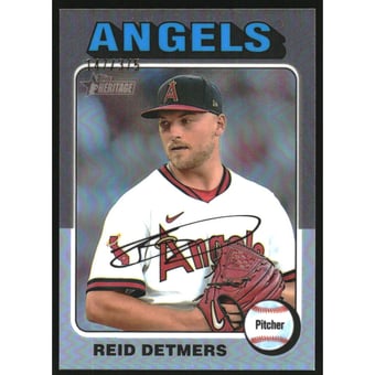 2024 Topps Heritage Chrome Silver Refractors #422 Reid Detmers/375