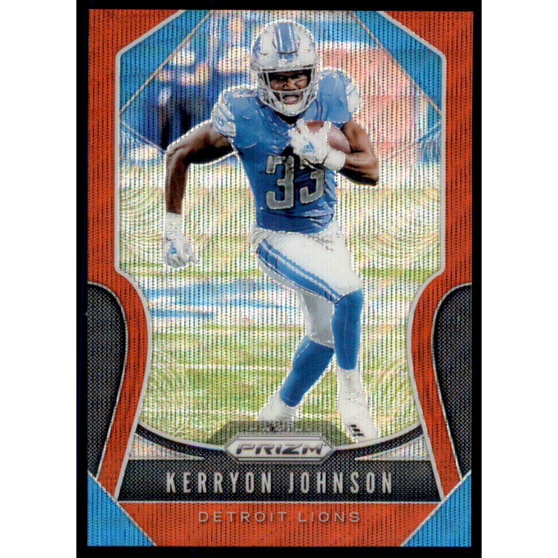 2019 Panini Prizm Prizms Red Wave #112 Kerryon Johnson 2019 Panini Prizm Prizms Red Wave #112 Kerryon Johnson