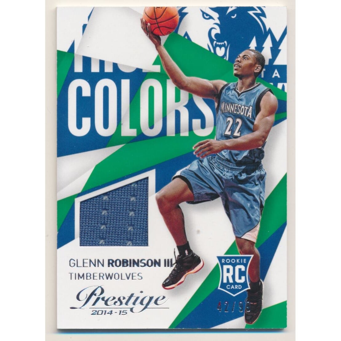 2014-15 Prestige True Colors Materials #49 Glenn Robinson III/99