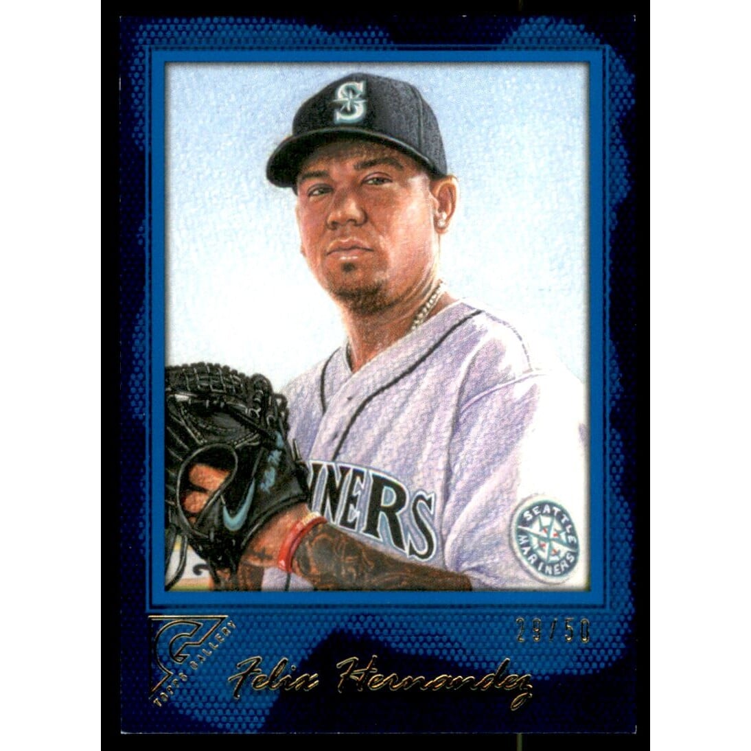2017 Topps Gallery Blue #116 Felix Hernandez. rookie card picture