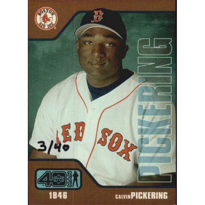 2002 Upper Deck 40-Man Electric Rainbow #295 Calvin Pickering. rookie card picture
