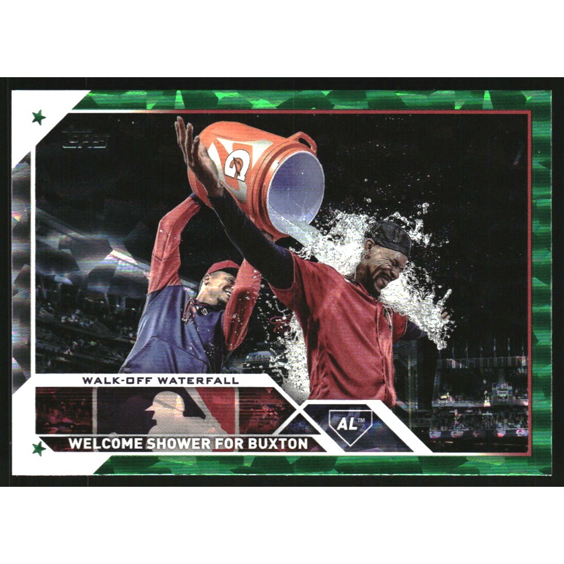 2023 Topps Green Foil #326 Walk-Off Waterfall/Byron Buxton