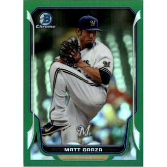 2014 Bowman Chrome Green Refractors #76 Matt Garza