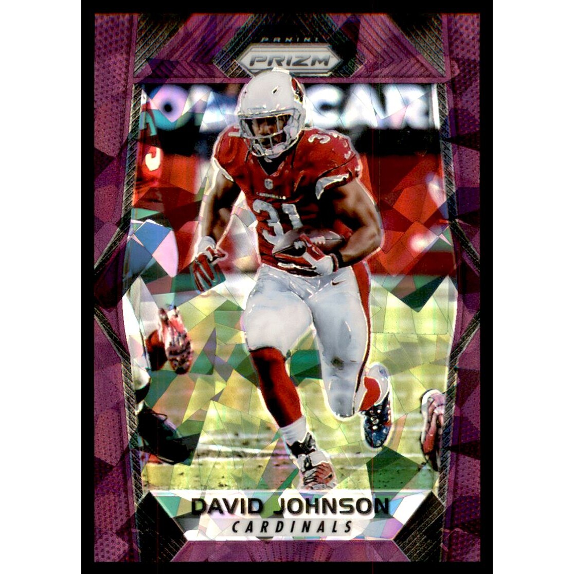 2017 Panini Prizm Prizms Purple Crystals #25 David Johnson