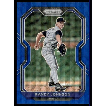 2021 Panini Prizm Prizms Blue Wave #141 Randy Johnson