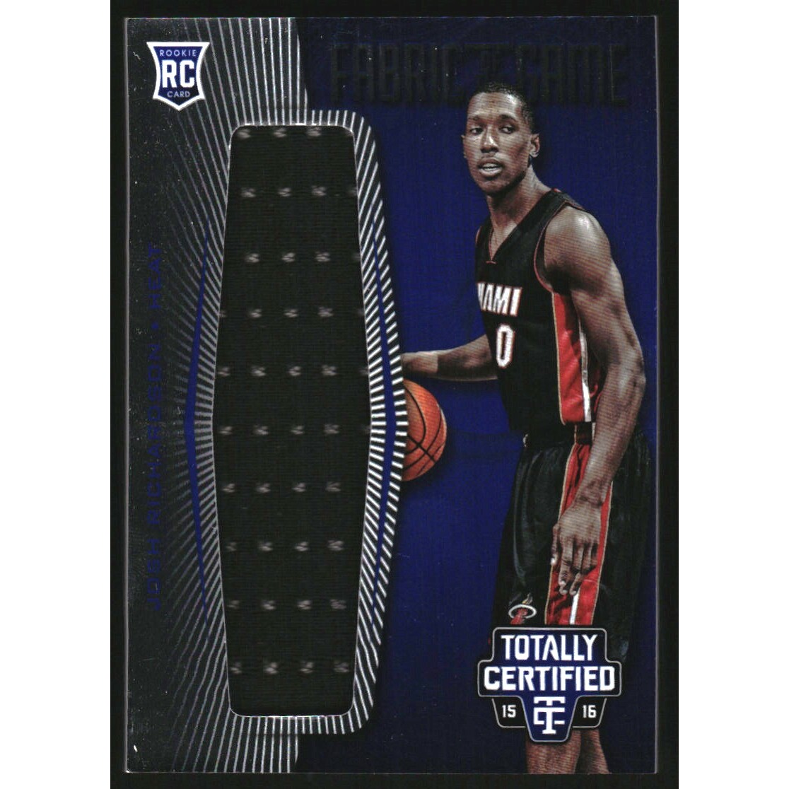2015-16 Totally Certified Rookie Fabric of the Game Jerseys Blue #FRJJR Josh Richardson