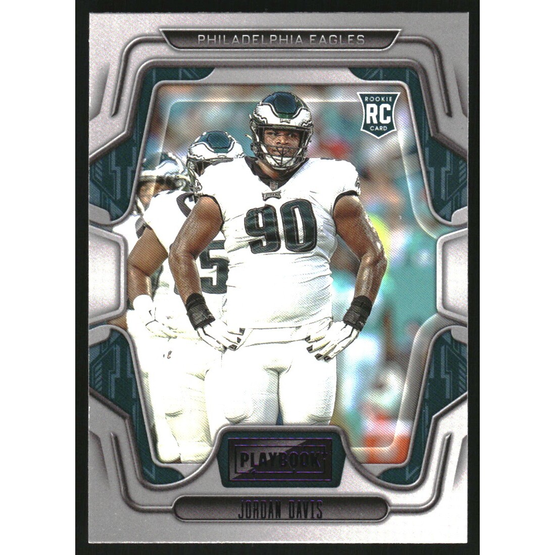 2022 Panini Playbook Purple #192 Jordan Davis. rookie card picture