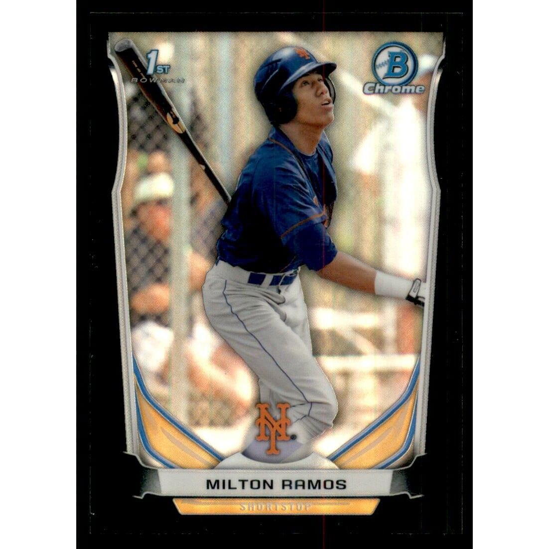 2014 Bowman Chrome Draft Black Refractors #CDP84 Milton Ramos. rookie card picture