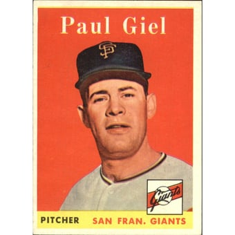 1958 Topps #308 Paul Giel