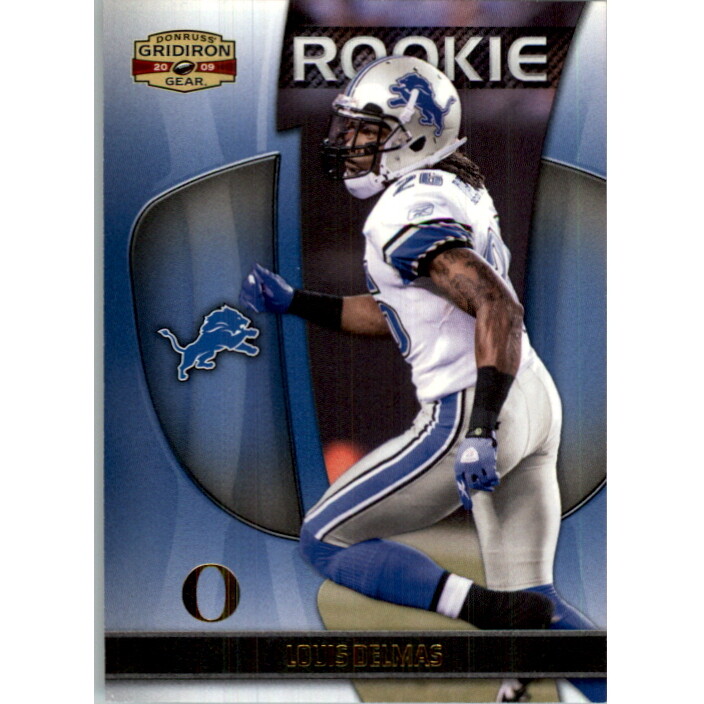 2009 Donruss Gridiron Gear Gold O's #170 Louis Delmas. rookie card picture