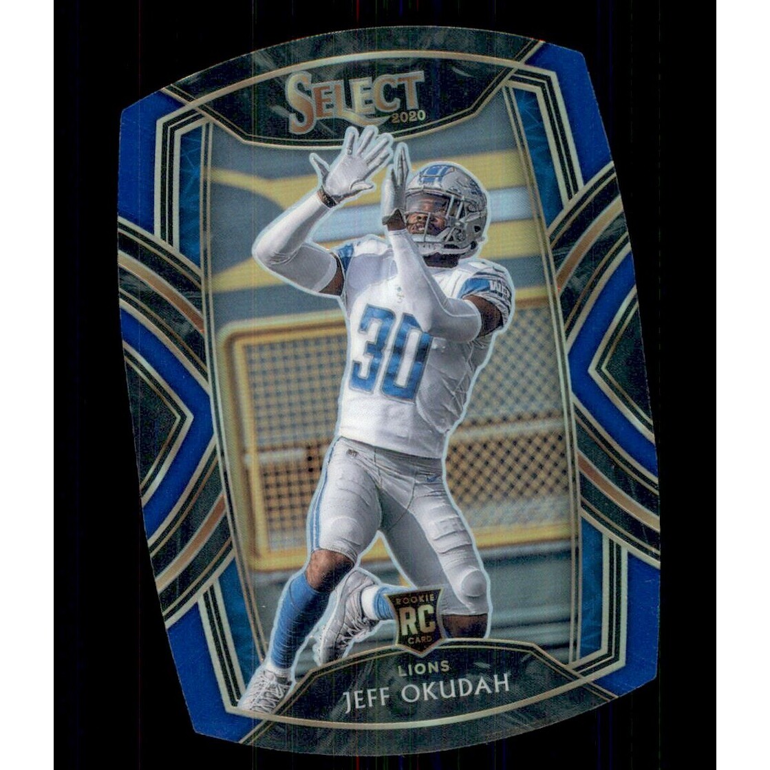 2020 Select Prizm Blue Die Cut #286 Jeff Okudah 2020 Select Prizm Blue Die Cut #286 Jeff Okudah